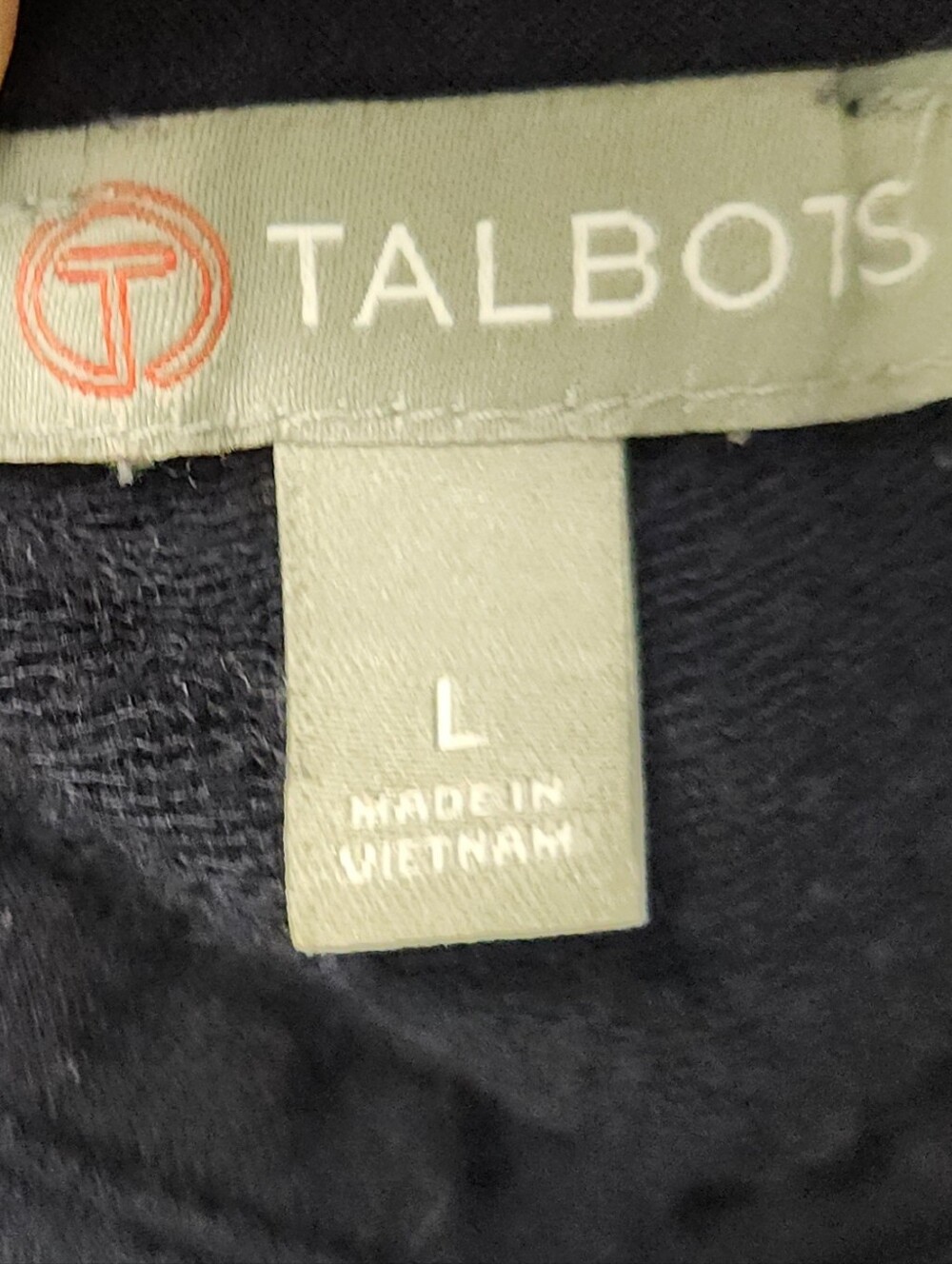 Talbots Preppy Navy White Striped Modal Maxi Dress Drawstring Waist L - Picture 10 of 15